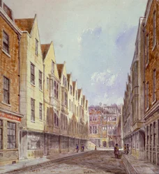View of Great Winchester Street with Winchester Place Visible in the Distance, London
