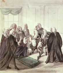 A Peep into Westminster Hall on a Call of Sergeants, 18th century