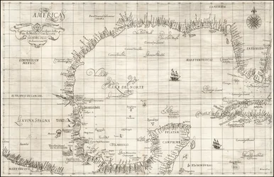 1646 Map of the Gulf of Mexico by Robert Dudley