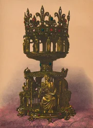 A Silver Gilt Shrine, 1893