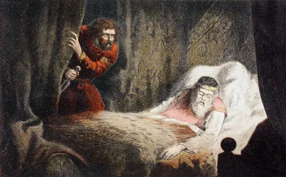Macbeth About to Murder King Duncan