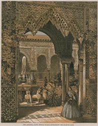 The Alhambra Court, Crystal Palace; entrance to the Court of Lions