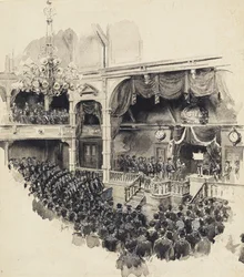 Opening Scene of Japanese Parliament, 1890