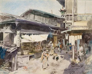 Street Scene in Ikao, Japan