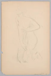 Study for a Kneeling Woman, "Vintage Festival," Mendelssohn Glee Club, New York