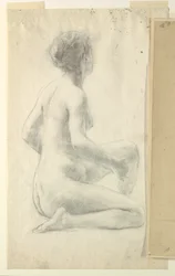 Study for a seated woman, "Vintage Festival," Mendelssohn Glee Club, New York, NY