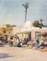 A Corner in the Market-Place, c1880, 1904