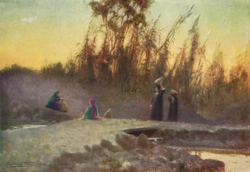 At the Well, c1880, 1904