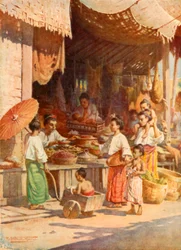 In a Burmese bazar
