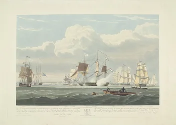 Departure of Twelve Dutch Merchant Ships from the Port of Portsmouth, 1833 (plate 3)