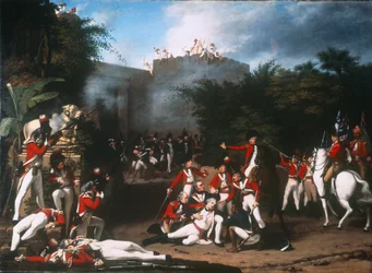 The Death of Colonel Moorehouse at the Storming of the Pettah Gate of Bangalore on 7th March 1791