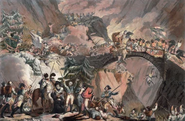 Army of Alexander Suvorov Crossing the Alps in 1799