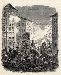Barricade Fighting at the Cölln Townhall in Berlin on the Night of 18 to 19 March 1848