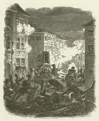 Fighting at a Barricade Outside Kolln Town Hall in Berlin on the Night of 18-19 March 1848