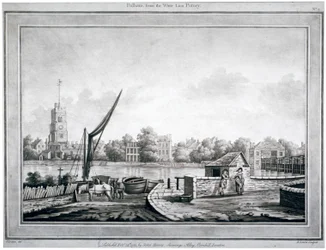 View of Fulham from the White Lion Inn, Putney, London