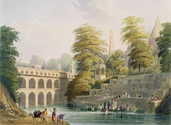 View of the Bridge Near Baroda in Guzerat, from Volume II of 