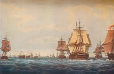 Battle of Copenhagen 1801. British Fleet Approaching, 180