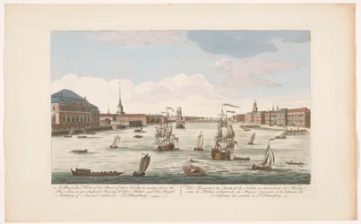 View of the Neva River in Saint Petersburg, Looking Downstream