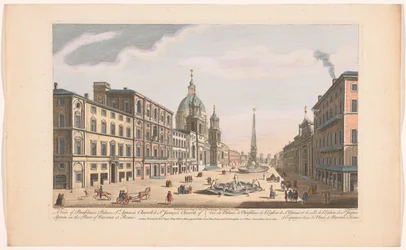 View of the Palazzo Pamphili and Piazza Navona in Rome (Rome) (series title)