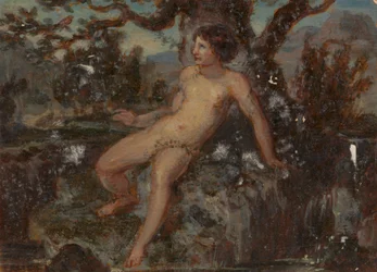 Figure Study of a Nude Woman in a Wooded Landscape