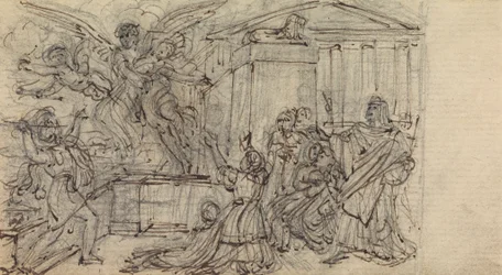 Study of a Woman, being Taken Away by a Winged Being