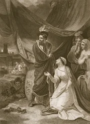 The Surrender of Calais, engraved by A. Smith, illustration from David Hume