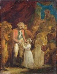 The Two Sons of Tipu Sahib, Sultan of Mysore, Being Handed over as Hostages to General Cornwallis, c.1792