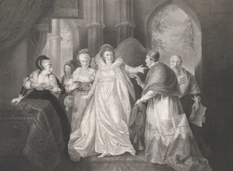 Queen Catherine, Cardinal Wolsey and Cardinal Campeius, first published 1796, reissued 1852