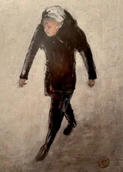 Solitary Figure Walking