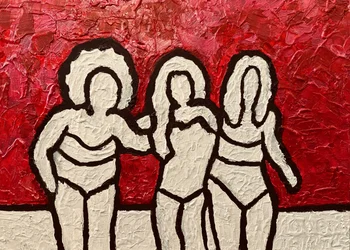 Three Women In Red