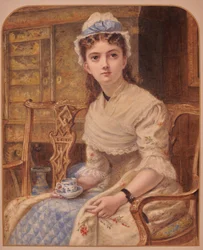 Young Woman in Pseudo 18th Century Dress