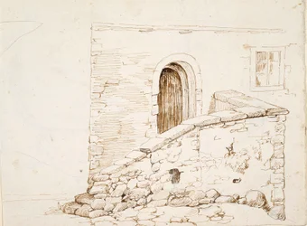 Wall and Door of an Italian House