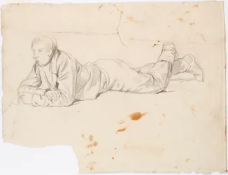 Boy Lying on His Stomach