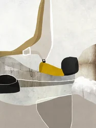 Abstract Yellow Black Shapes