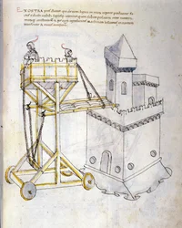 Study on Military Machines: Siege Tower, Illustration from 