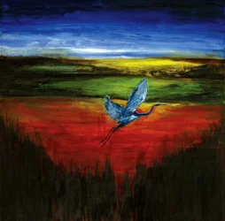 Blue Heron Vibrant Flight