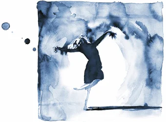 Expressive Blue Dancer