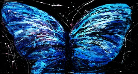 Vibrant Blue Butterfly