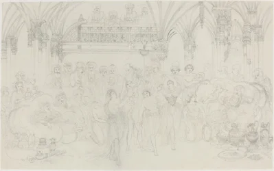 Interior: Dancing Girls Entertaining Chieftains
