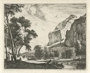 River Landscape with Rocks