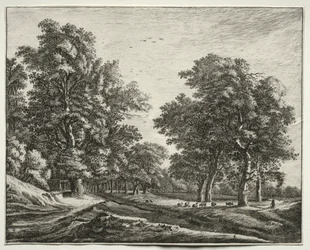Six Views in the Wood of the Hague: Goats Under the Trees
