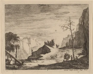 Mountainous Landscape with a Cart: pl.8