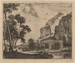Riverscape with Rocks on the Right: Plate 3