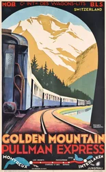 A poster for Compagnie Internationale des Wagons-Lits advertising the Golden Mountain Pullman Express, c.1930
