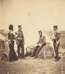 Capt. Walker 30th Regiment reading General Orders.