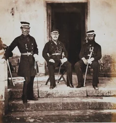 Major-General Henry Frederik Lockyer and Two of His Staff, from an Album of 52 Photographs Associated with the Crimean War