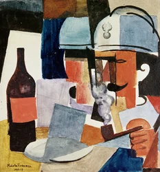 Soldier with Pipe and Bottle