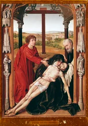 Pietà, painting by Rogier van der Weyden (ca. 1400-1464), 1435-1438, Granada, Royal Chapel, Spain