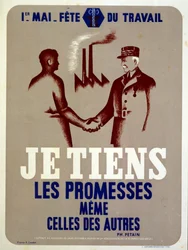 Propaganda Poster for May Day Workers Festival in Wartime France