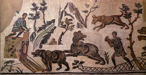 Bear Hunting (mosaic, 4th century BC)